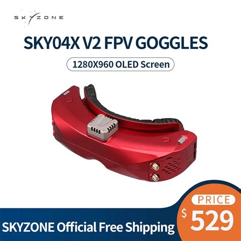 SKYZONE SKY04X V2 FPV Goggles Sky04 DVR OLED 5.8G。